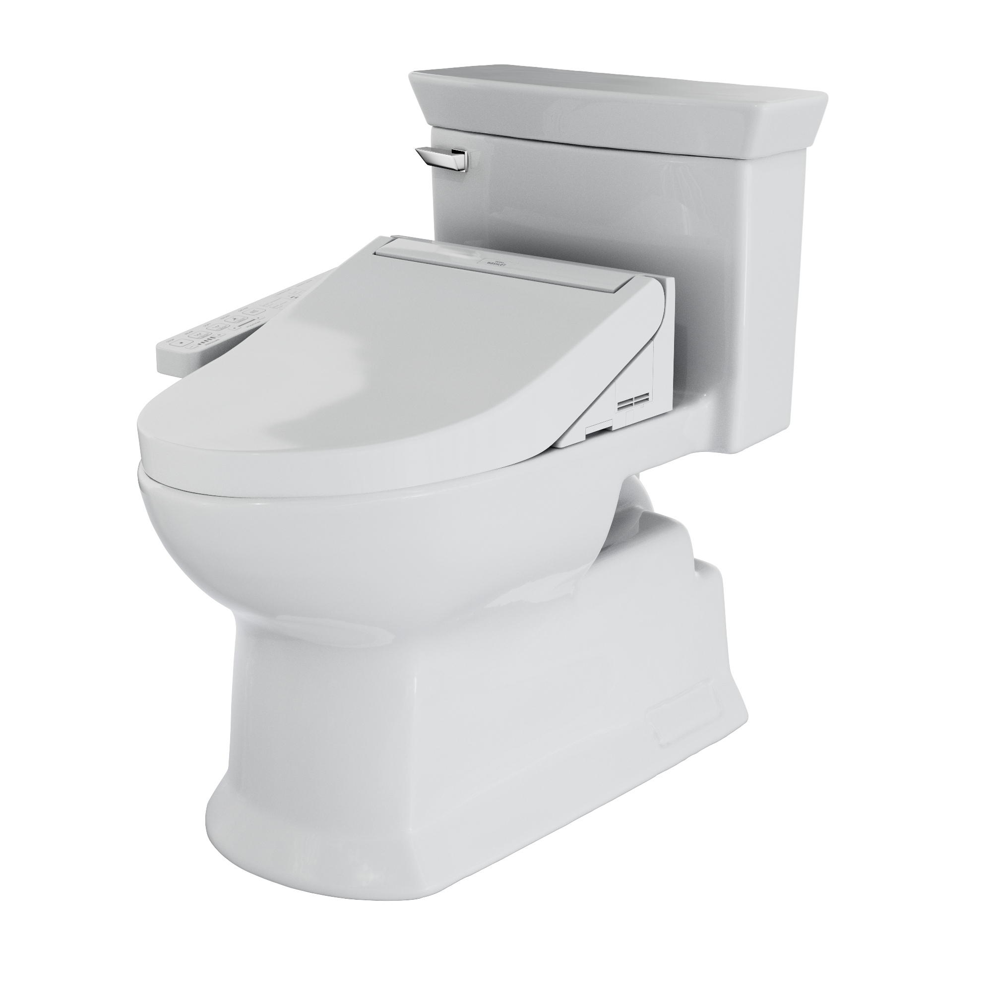 TOTO MW9643074CEFG#01 Washlet+ Soiree Elongated 1.28 Gpf Universal Height Toilet With C2 Bidet Seat - Cotton White