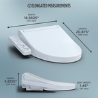 TOTO SW3074#12 Washlet C2 Electronic Bidet Toilet Seat With Premist And Ewater+ Wand Cleaning - Sedona Beige