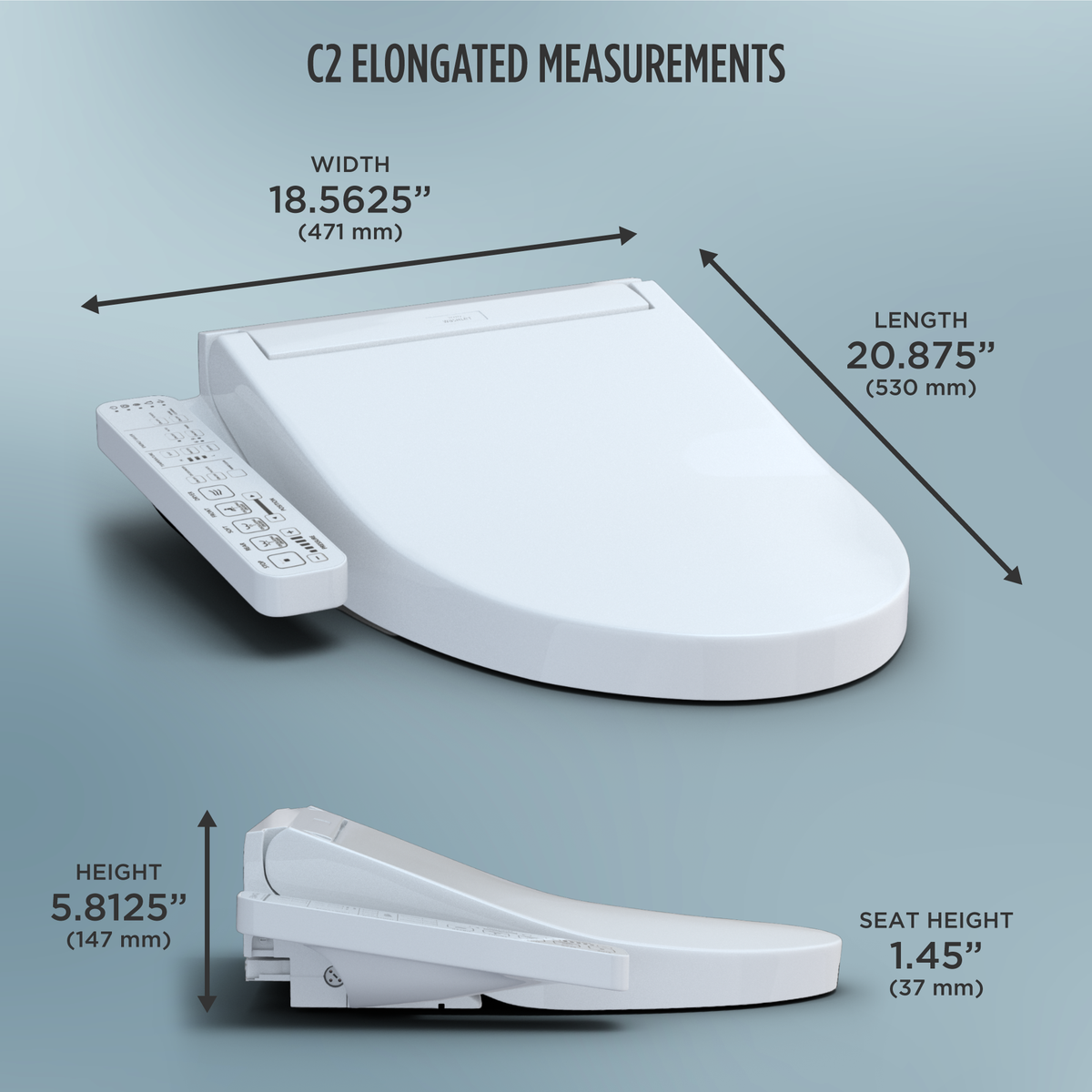 TOTO SW3074#12 Washlet C2 Electronic Bidet Toilet Seat With Premist And Ewater+ Wand Cleaning - Sedona Beige