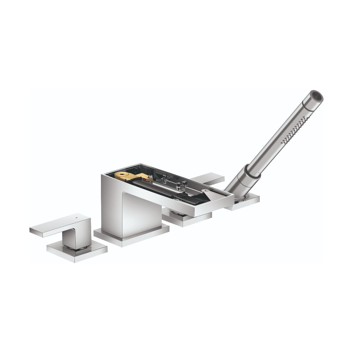 AXOR MyEdition 4-Hole Roman Tub Set Trim with 1.75 GPM Handshower without Plate in Chrome