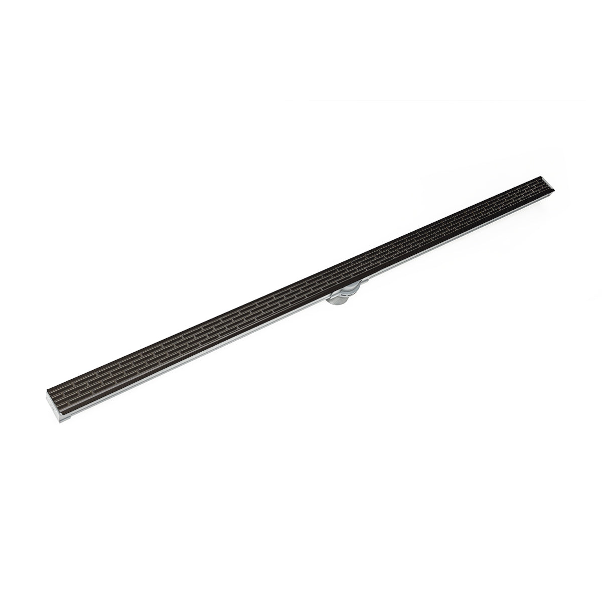 INFINITY DRAIN S-LT 3896 ORB S-LT 38 96" S-PVC Series Low Profile Complete Kit with 1 1/2" Perforated Offset Slot Grate in Oil Rubbed Bronze