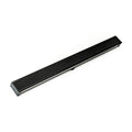 INFINITY DRAIN S-LT 6596 BK S-LT 65 96" S-PVC Series Low Profile Complete Kit with 2 1/2" Perforated Offset Slot Grate in Matte Black