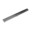 INFINITY DRAIN S-LT 6548 PS S-LT 65 48" S-PVC Series Low Profile Complete Kit with 2 1/2" Perforated Offset Slot Grate in Polished Stainless