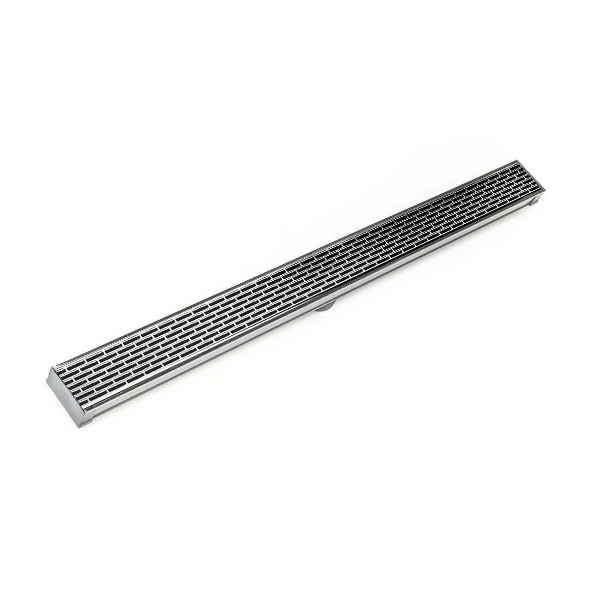 INFINITY DRAIN S-LT 6572 PS S-LT 65 72" S-PVC Series Low Profile Complete Kit with 2 1/2" Perforated Offset Slot Grate in Polished Stainless