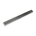 INFINITY DRAIN S-LT 6536 SS S-LT 65 36" S-PVC Series Low Profile Complete Kit with 2 1/2" Perforated Offset Slot Grate in Satin Stainless