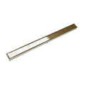 INFINITY DRAIN S-LTIF 6572 SB S-LTIF 65 72" S-PVC Series Low Profile Complete Kit with 2 1/2" Tile Insert Frame in Satin Bronze