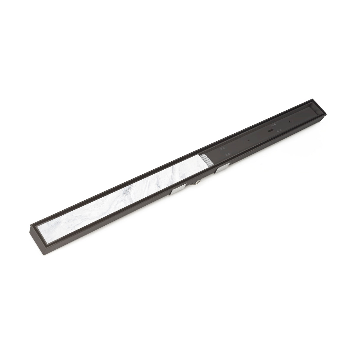 INFINITY DRAIN S-LTIFAS 6548 ORB S-LTIFAS 65 48" S-Stainless Steel Series Complete Kit with Low Profile Tile Insert Frame in Oil Rubbed Bronze