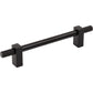 JEFFREY ALEXANDER 698-128MB Larkin Knurled Ends 128 mm Center-to-Center Bar Pull - Matte Black