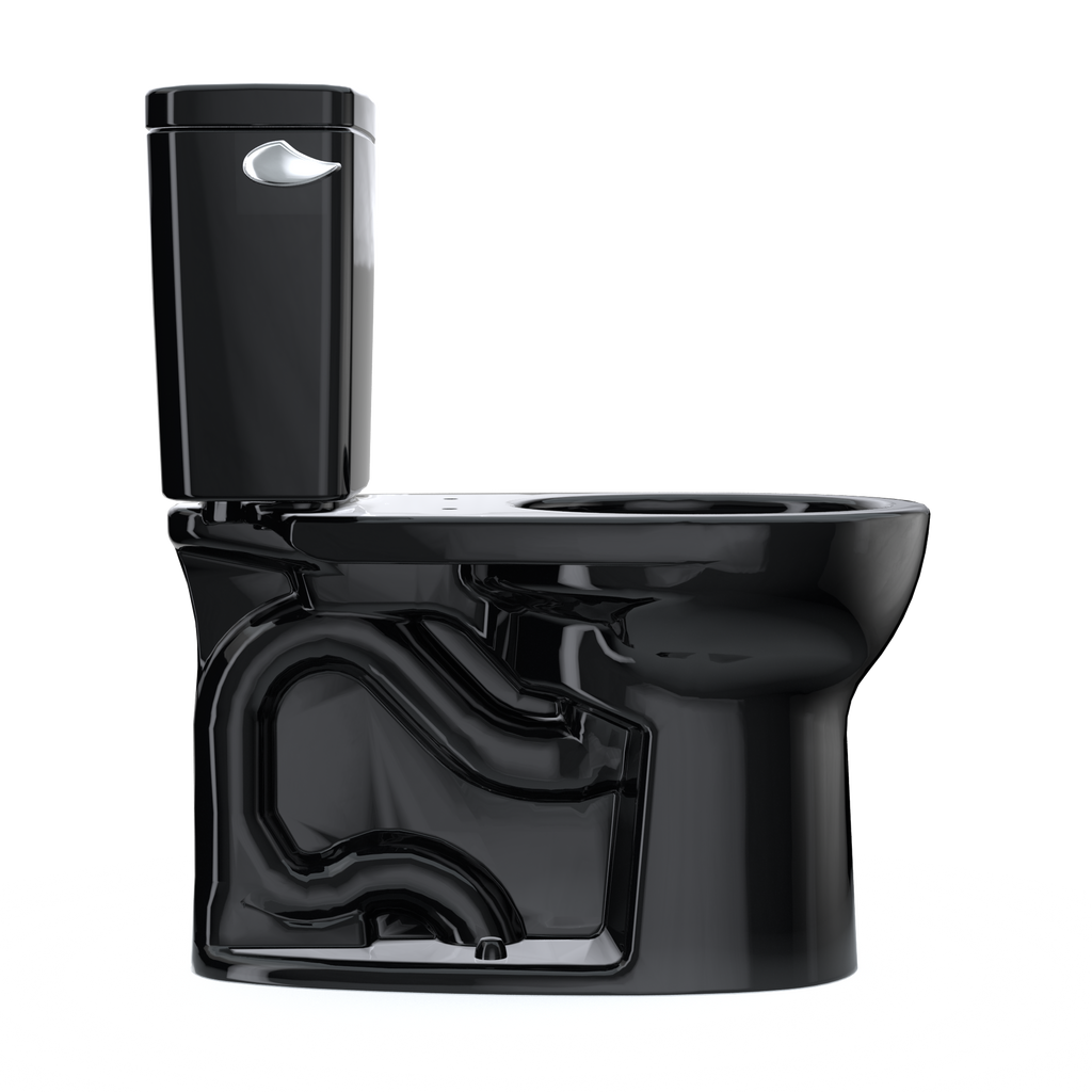 TOTO CST775CSF#51 Drake Two-Piece Round 1.6 Gpf Universal Height Tornado Flush Toilet - Ebony