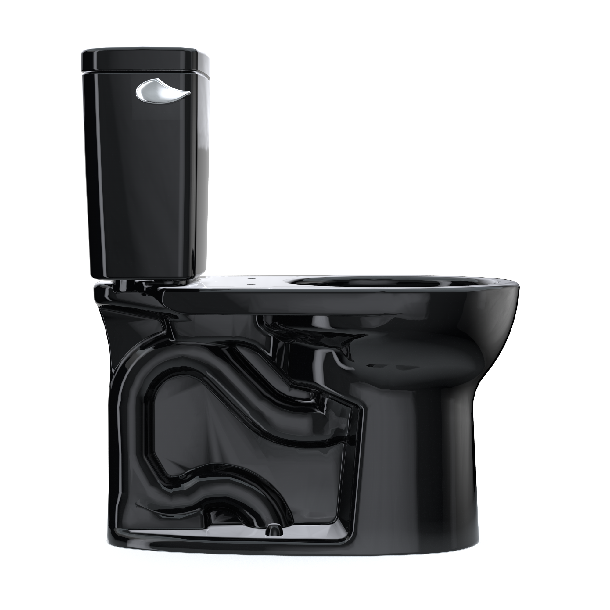 TOTO CST775CSF#51 Drake Two-Piece Round 1.6 Gpf Universal Height Tornado Flush Toilet - Ebony