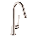 AXOR 39836801 Citterio Prep Kitchen Faucet 2-Spray Pull-Down, 1.75 GPM - Stainless Steel Optic