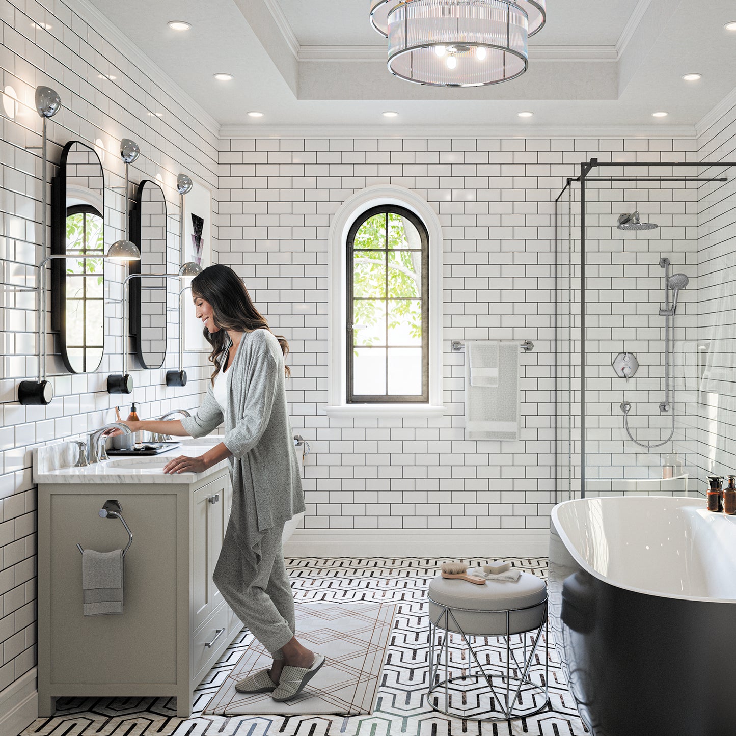 HANSGROHE 04832000 Chrome Locarno Transitional Wallbar