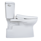 TOTO MW4744736CEFGA#01 WASHLET+ Vespin II Two-Piece Elongated 1.28 GPF Toilet with Auto Flush WASHLET+ S7A Contemporary Bidet Seat , Cotton White