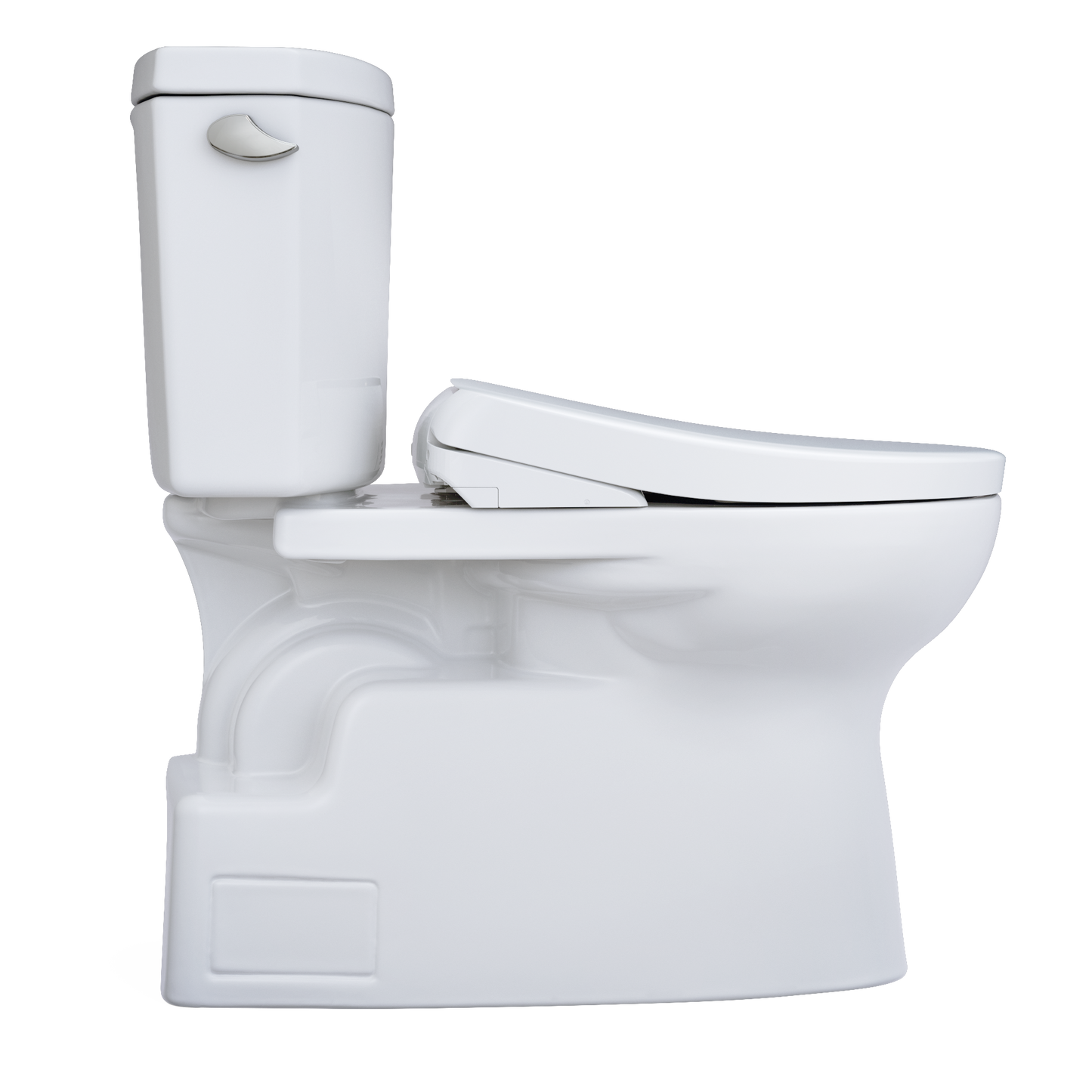 TOTO MW4744736CEFGA#01 WASHLET+ Vespin II Two-Piece Elongated 1.28 GPF Toilet with Auto Flush WASHLET+ S7A Contemporary Bidet Seat , Cotton White