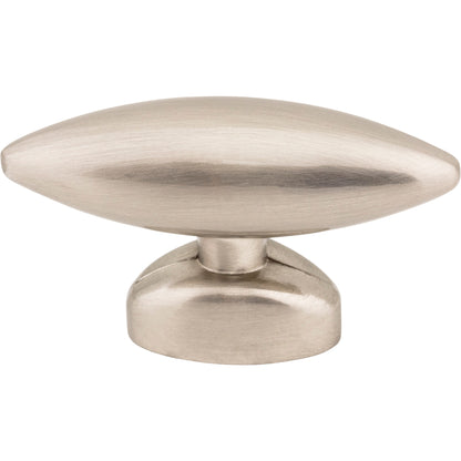 ELEMENTS 409222SN Verona 1-9/16" Length Oval Knob - Satin Nickel