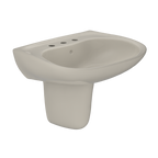 TOTO LHT242.8G#03 Prominence Oval Wall-Mount Bathroom Sink With Cefiontect And Shroud For 8 Inch Center Faucets - Bone