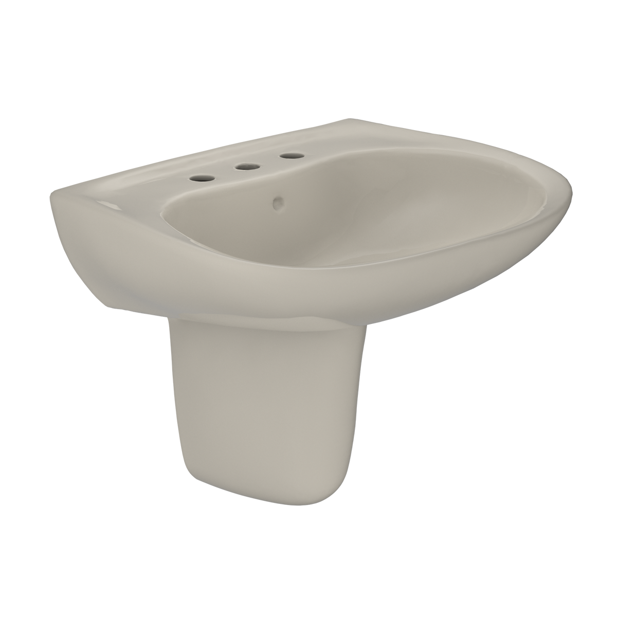 TOTO LHT242.8G#03 Prominence Oval Wall-Mount Bathroom Sink With Cefiontect And Shroud For 8 Inch Center Faucets - Bone