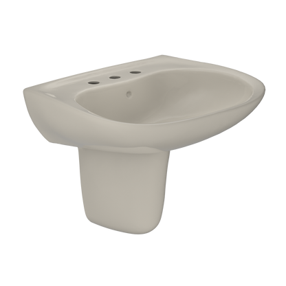TOTO LHT242.8G#03 Prominence Oval Wall-Mount Bathroom Sink With Cefiontect And Shroud For 8 Inch Center Faucets - Bone