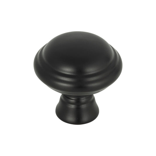 TOP KNOBS TK1020BLK Henderson 1-1/4" Diameter Mushroom Knob - Flat Black