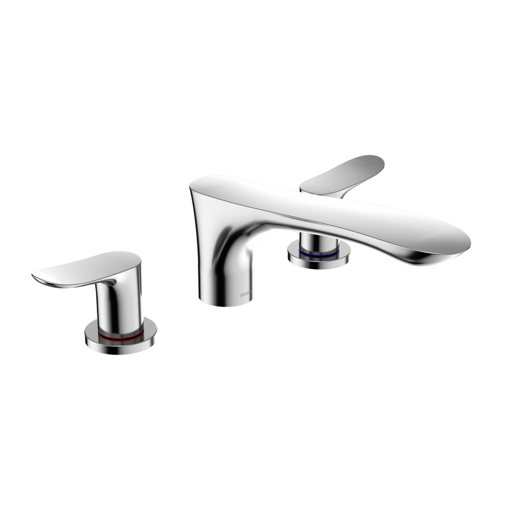 TOTO TBG01201U#CP Go Two-Handle Deck-Mount Roman Tub Filler Trim - Polished Chrome