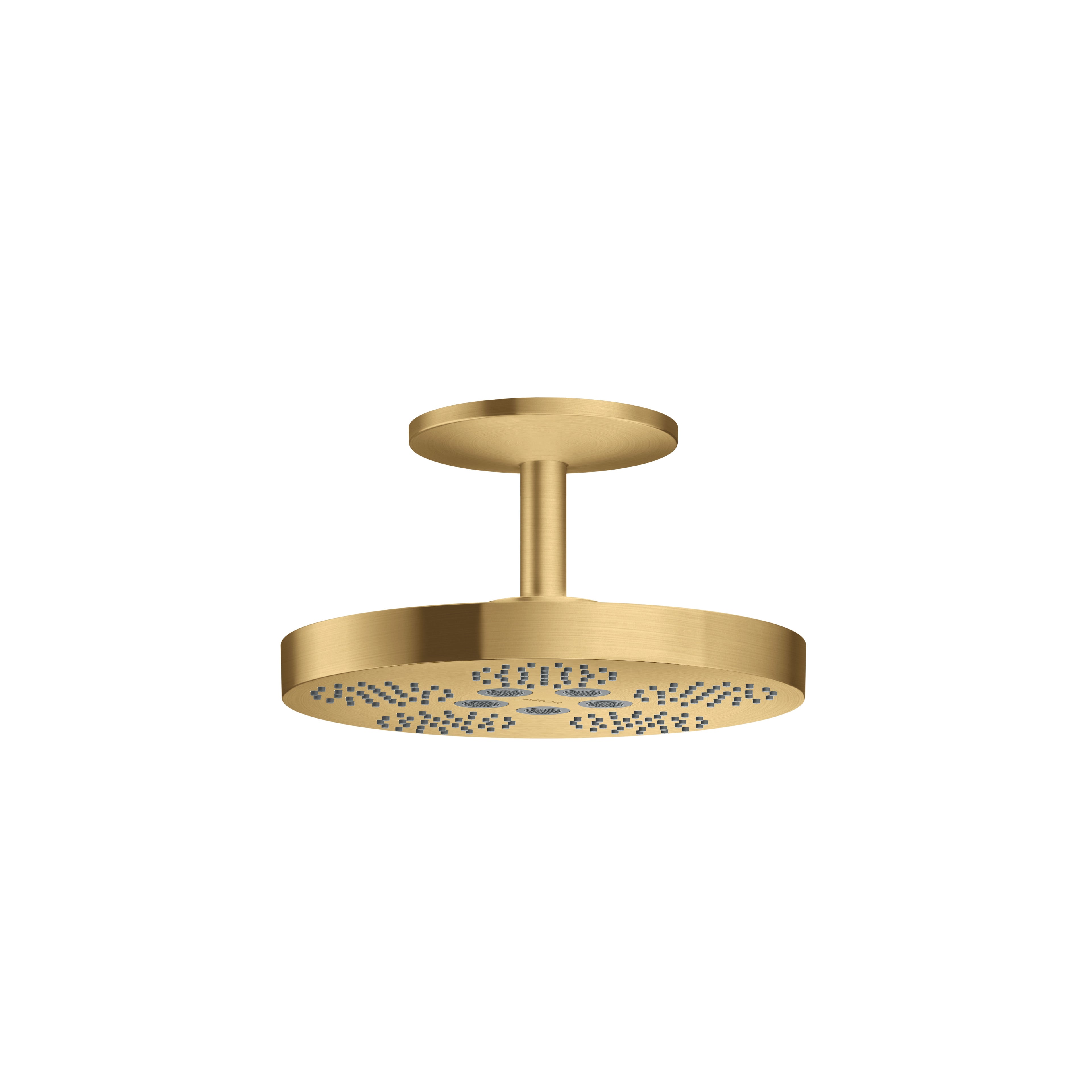 AXOR 48483251 ONE Showerhead 280 2-Jet with Ceiling Mount Trim, 2.5 GPM - Brushed Gold Optic