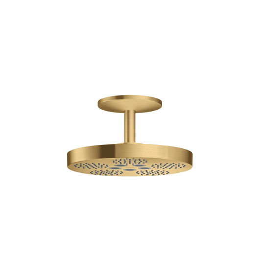 AXOR 48483251 ONE Showerhead 280 2-Jet with Ceiling Mount Trim, 2.5 GPM - Brushed Gold Optic
