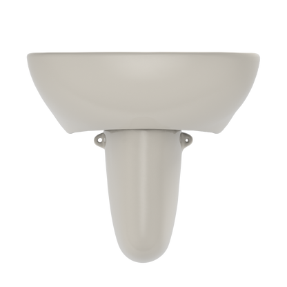 TOTO LHT241G#12 Supreme Oval Wall-Mount Bathroom Sink With Cefiontect And Shroud For Single Hole Faucets - Sedona Beige
