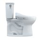 TOTO MW7863074CEFG.10#01 Drake Transitional WASHLET+ Two-Piece Elongated 1.28 GPF Universal Height TORNADO FLUSH Toilet with C2 Bidet Seat , Cotton White