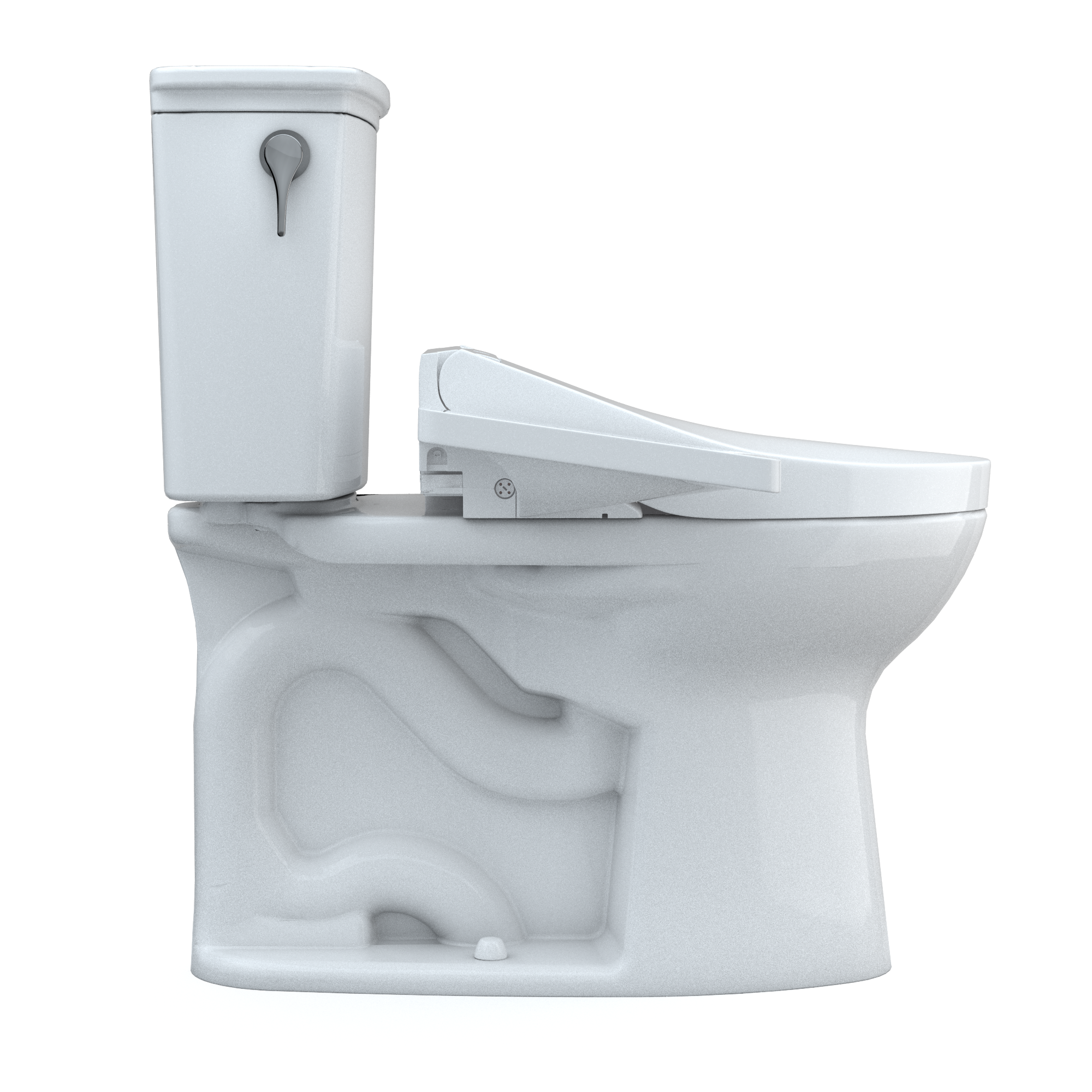TOTO MW7863074CEG#01 Drake Transitional Washlet+ Two-Piece Elongated 1.28 Gpf Tornado Flush Toilet With C2 Bidet Seat - Cotton White
