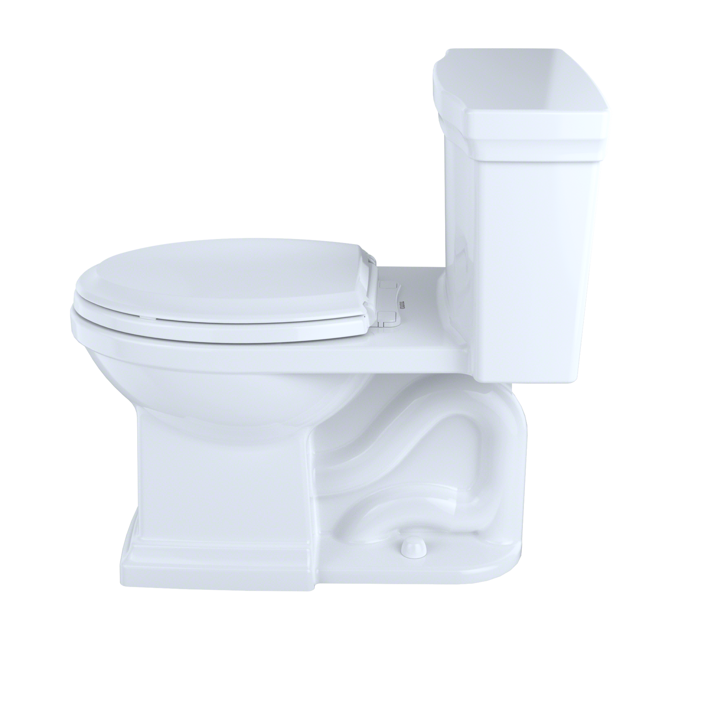 TOTO MS814224CEFG#11 Promenade II One-Piece Elongated 1.28 GPF Universal Height Toilet with CEFIONTECT , Colonial White