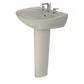 TOTO LPT241.8G#03 Supreme Oval Basin Pedestal Bathroom Sink with CeFiONtect for 8 Inch Center Faucets , Bone