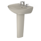 TOTO LPT241.8G#03 Supreme Oval Basin Pedestal Bathroom Sink With Cefiontect For 8 Inch Center Faucets - Bone