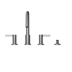 TOTO TBG11202UA#CP Gf Two Lever Handle Deck-Mount Roman Tub Filler Trim With Handshower - Polished Chrome