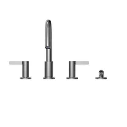 TOTO TBG11202UA#CP Gf Two Lever Handle Deck-Mount Roman Tub Filler Trim With Handshower - Polished Chrome