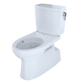 TOTO CST474CUFRG#01 Vespin II 1G Two-Piece Elongated 1.0 GPF Universal Height Skirted Toilet with CEFIONTECT and Right-Hand Trip Lever , Cotton White