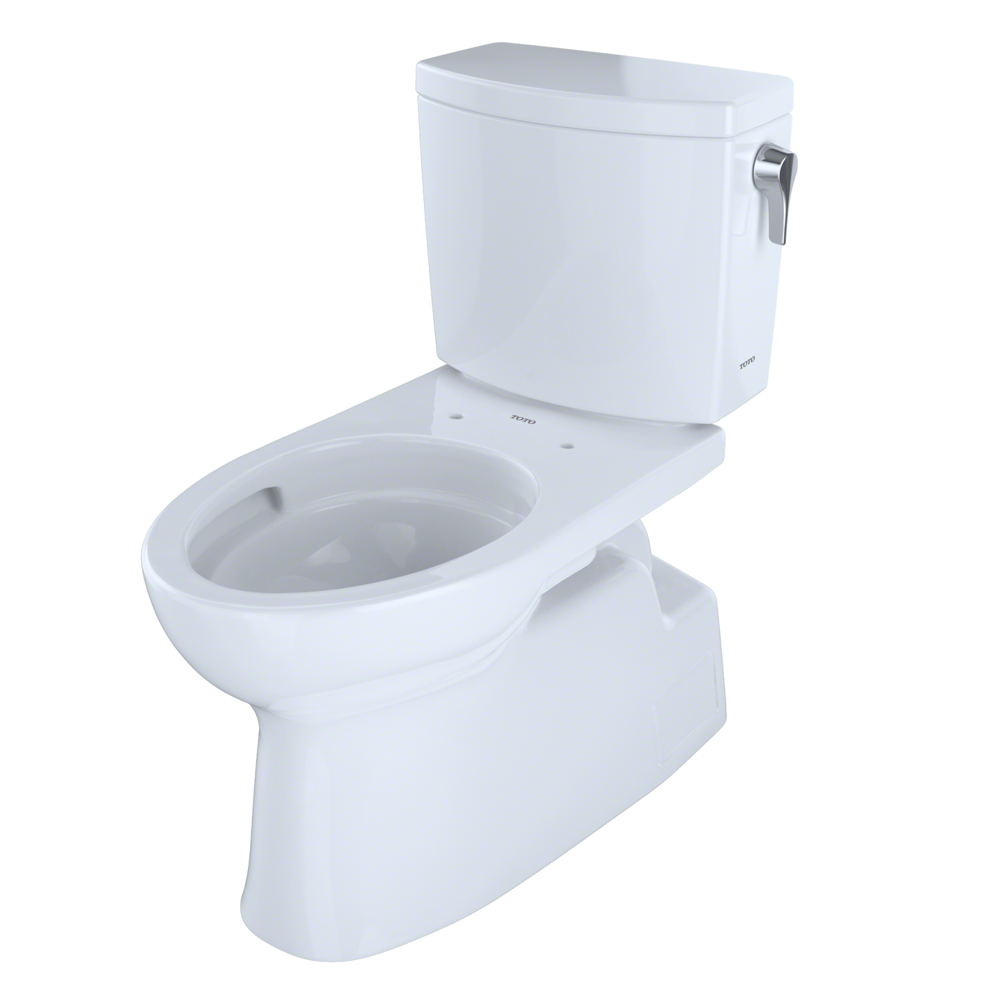 TOTO CST474CUFRG#01 Vespin II 1G Two-Piece Elongated 1.0 GPF Universal Height Skirted Toilet with CEFIONTECT and Right-Hand Trip Lever , Cotton White