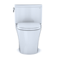 TOTO MS442124CEFG#01 Nexus Two-Piece Elongated 1.28 GPF Universal Height Toilet with CEFIONTECT and SS124 SoftClose Seat , Cotton White