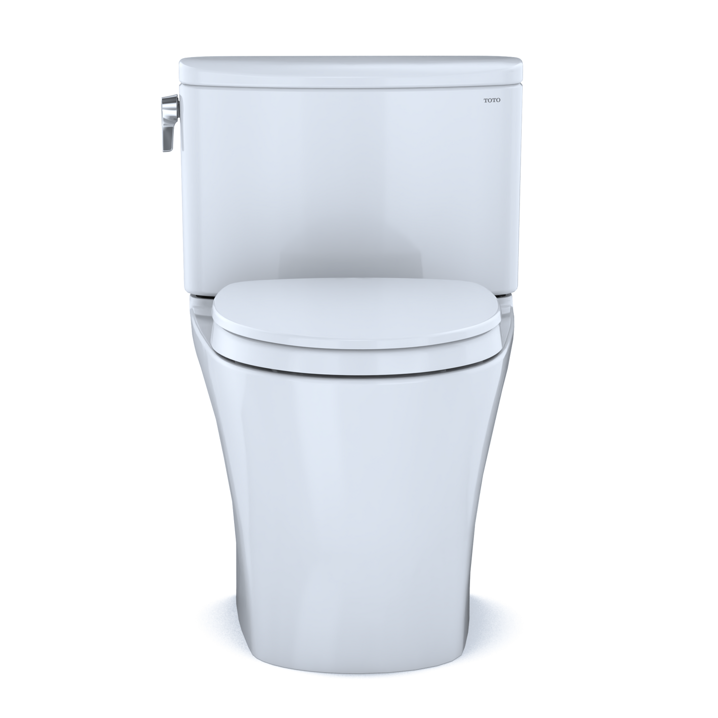 TOTO MS442124CEFG#01 Nexus Two-Piece Elongated 1.28 GPF Universal Height Toilet with CEFIONTECT and SS124 SoftClose Seat , Cotton White