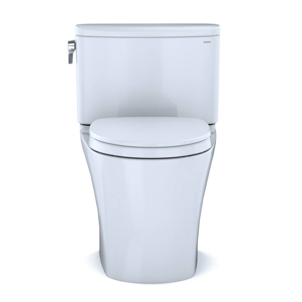 TOTO MS442124CUFG#01 Nexus 1G Two-Piece Elongated 1.0 Gpf Universal Height Toilet With Cefiontect And Ss124 Softclose Seat - Cotton White