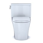 TOTO MS442124CUFG#01 Nexus 1G Two-Piece Elongated 1.0 Gpf Universal Height Toilet With Cefiontect And Ss124 Softclose Seat - Cotton White