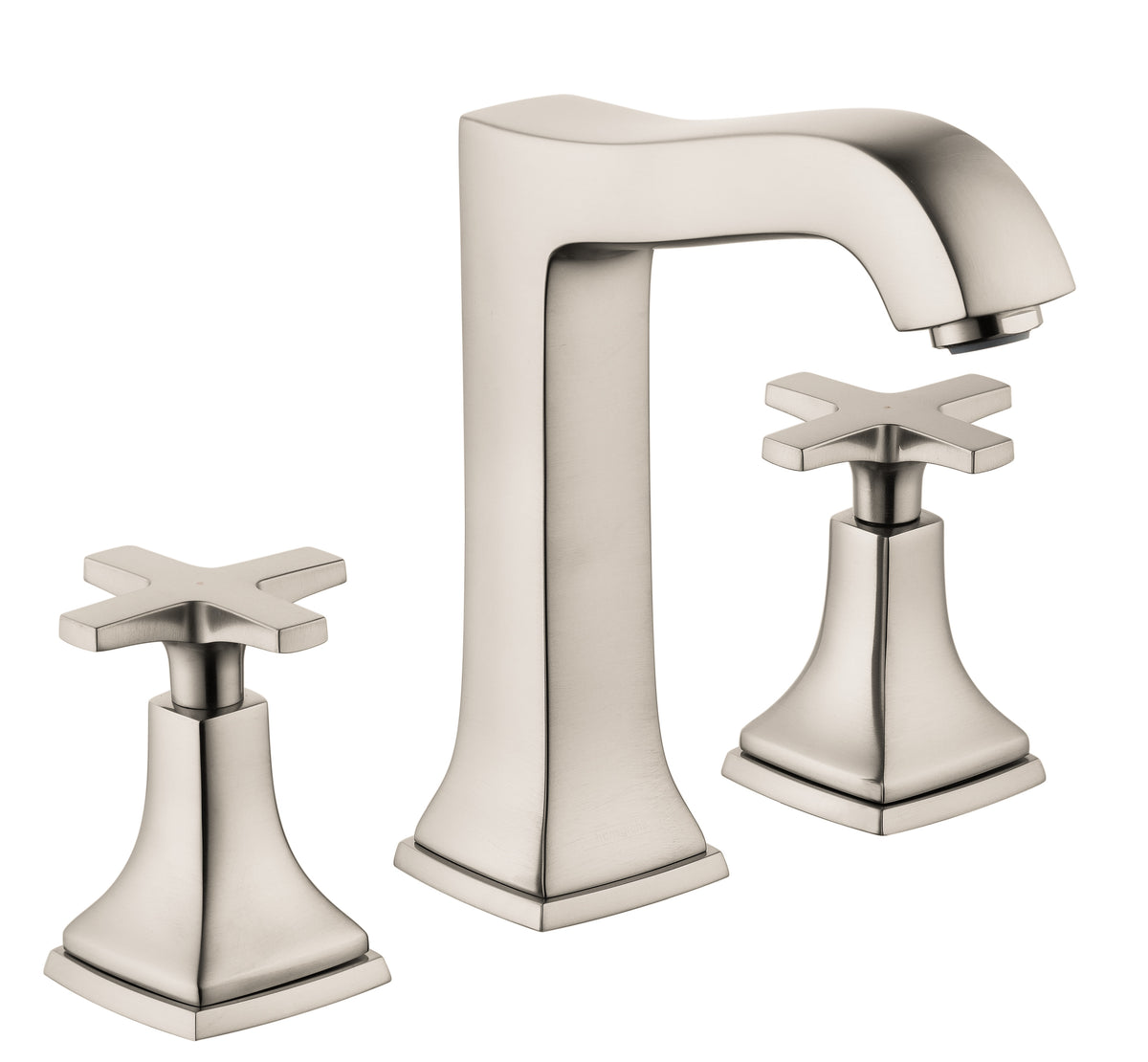 HANSGROHE 31307821 Metropol Classic Widespread Faucet 160 with Cross Handles and Pop-Up Drain, 1.2 GPM - Brushed Nickel