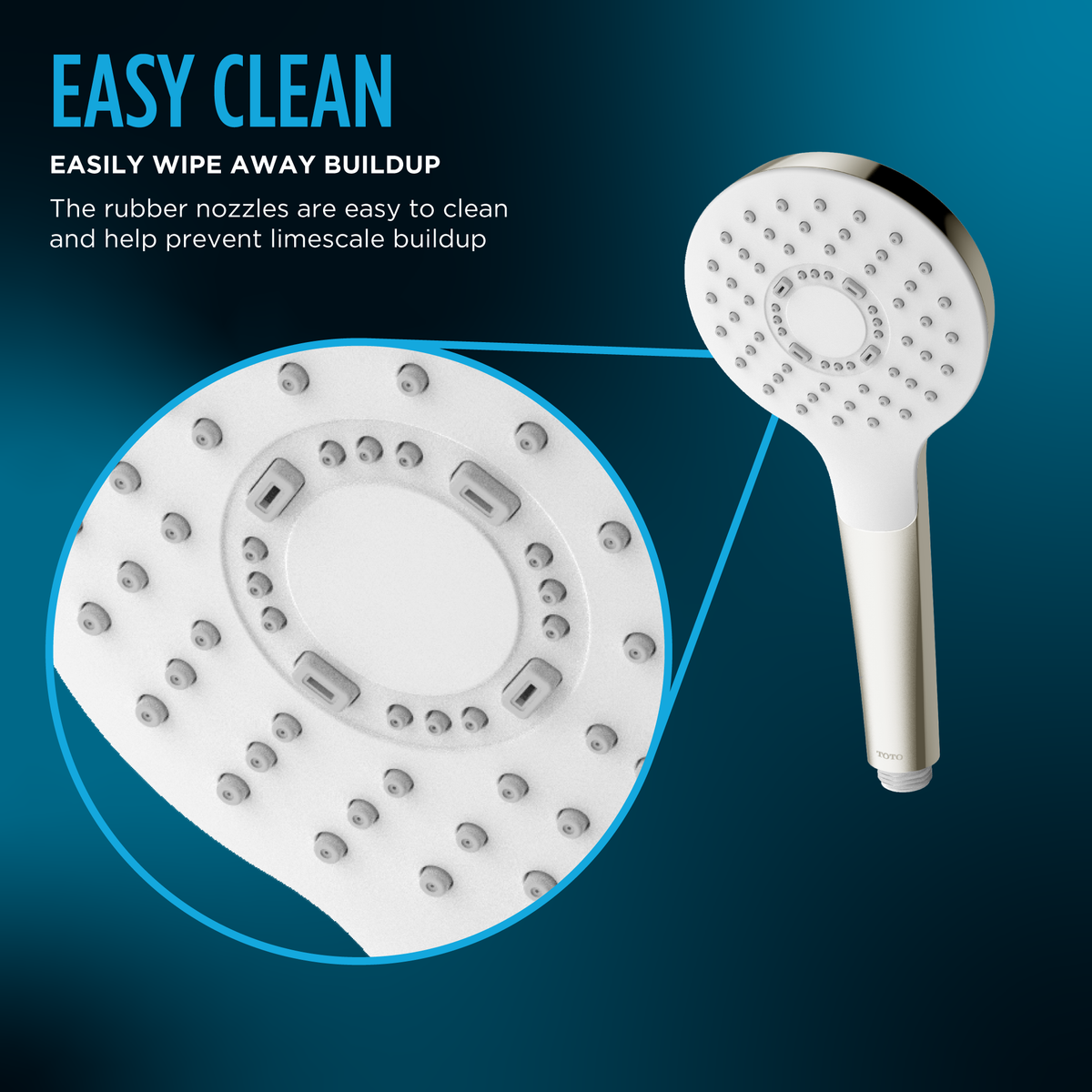 TOTO TBW02015U4#CP G Series 1.75 Gpm Multifunction 4 Inch Square Handshower With Active Wave - Polished Chrome