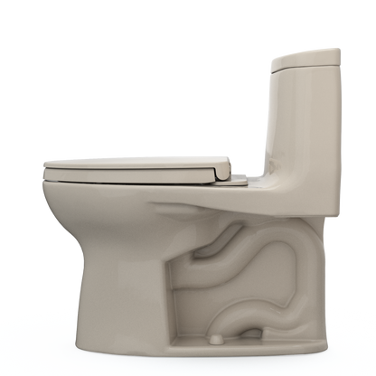 TOTO MS604124CEFG#03 Ultramax Ii One-Piece Elongated 1.28 Gpf Universal Height Toilet With Cefiontect And Ss124 Softclose Seat - Bone
