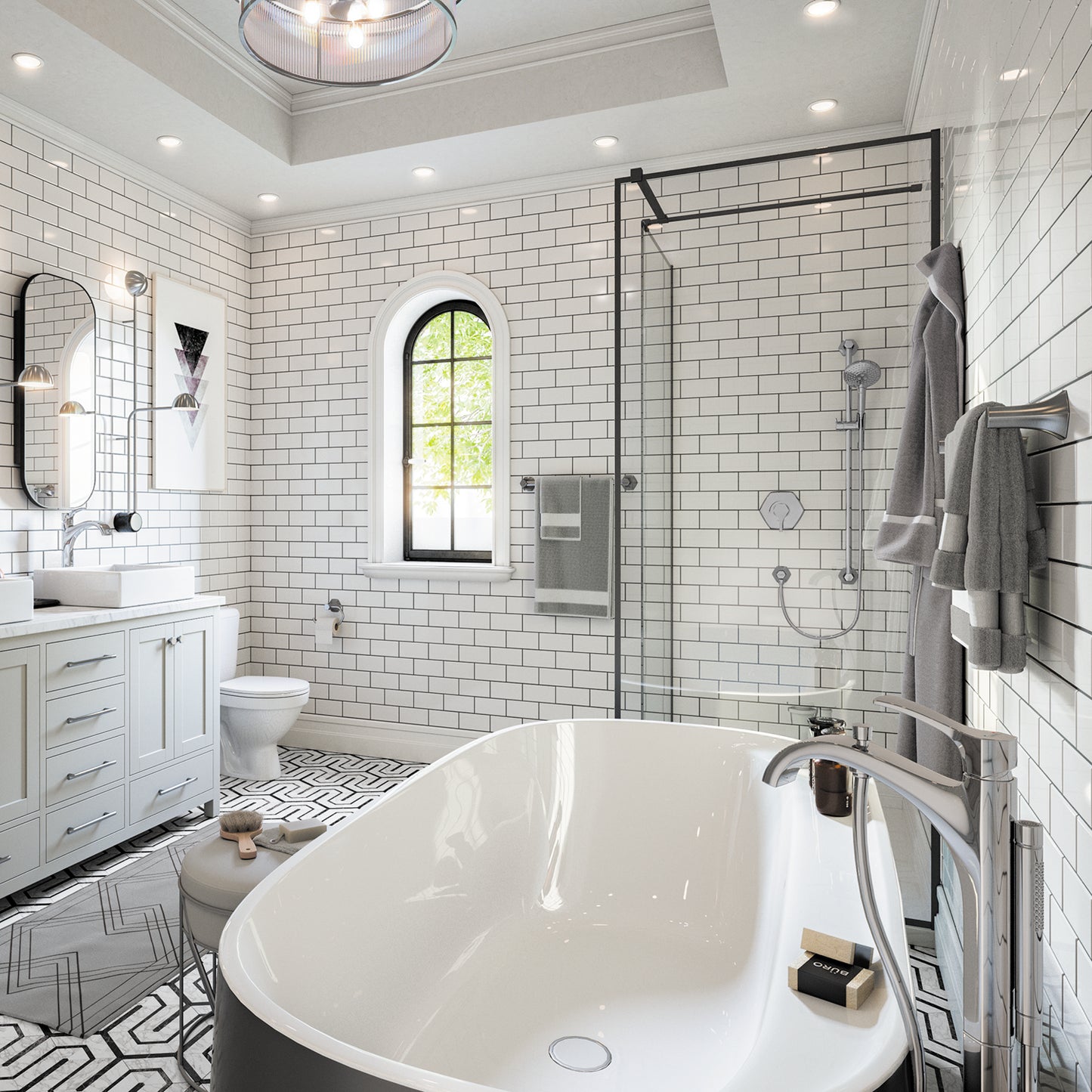 HANSGROHE 04818830 Locarno Freestanding Tub Filler Trim with 1.75 GPM Handshower - Polished Nickel