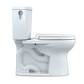 TOTO MS454124CUFG#01 Drake II 1G Two-Piece Elongated 1.0 GPF Universal Height Toilet with CEFIONTECT and SS124 SoftClose Seat , Cotton White