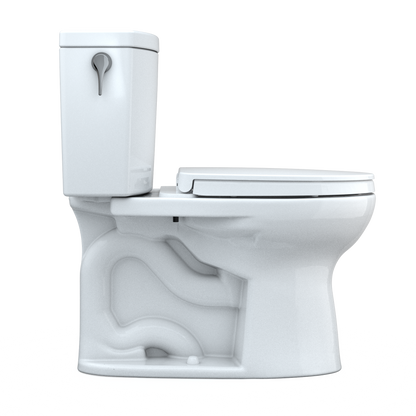 TOTO MS454124CUFG#01 Drake Ii 1G Two-Piece Elongated 1.0 Gpf Universal Height Toilet With Cefiontect And Ss124 Softclose Seat - Cotton White