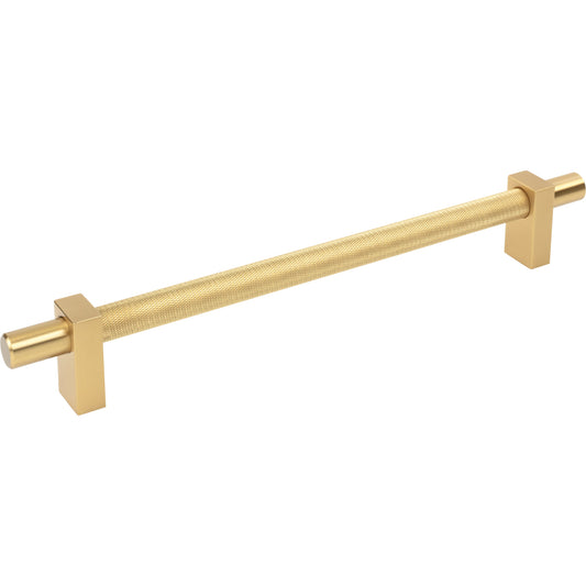 JEFFREY ALEXANDER 598-18BG Larkin Knurled Center 18" Center-to-Center Appliance Pull - Brushed Gold