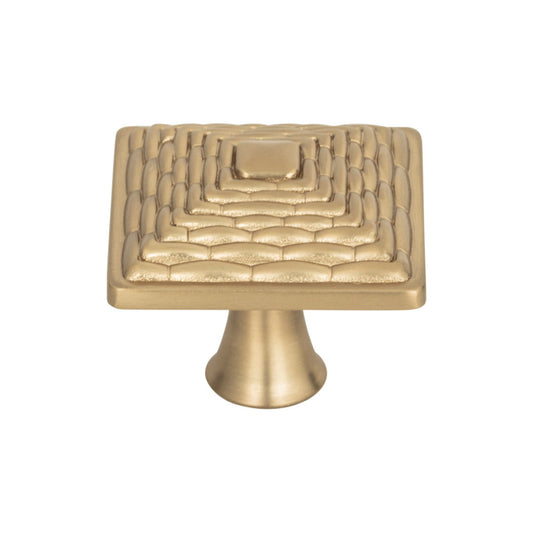 ATLAS 237-CM Mandalay 1 1/4" Length Square Knob , Champagne