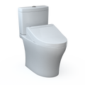 TOTO MW4463084CEMFGN#01 Washlet+ Aquia Iv Two-Piece Elongated Universal Height Dual Flush 1.28 And 0.9 Gpf Toilet And Washlet C5 Bidet Seat - Cotton White