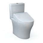 TOTO MW4463084CEMFGN#01 Washlet+ Aquia Iv Two-Piece Elongated Universal Height Dual Flush 1.28 And 0.9 Gpf Toilet And Washlet C5 Bidet Seat - Cotton White